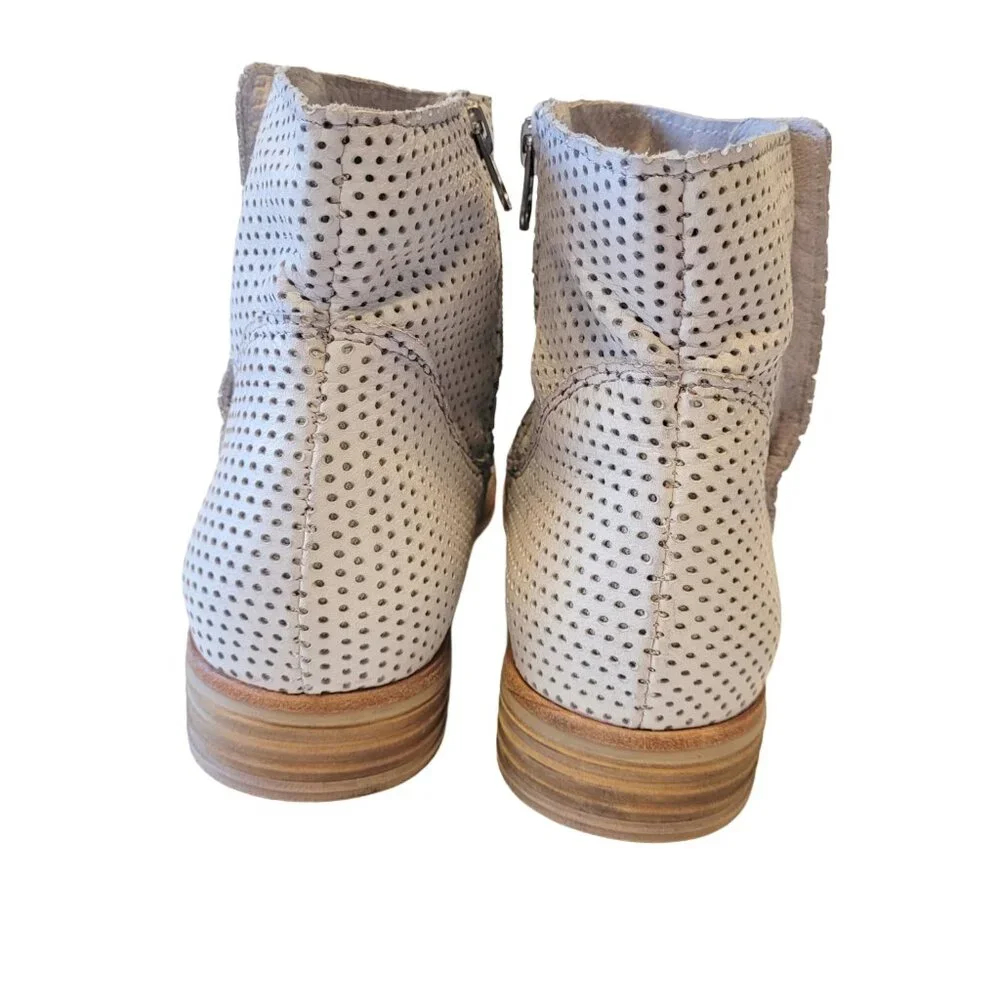 Anthropologie Felmini Perforated Leather Ankle Boot 42